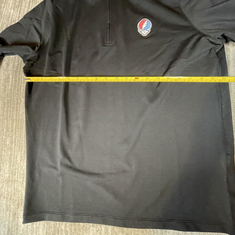 Vineyard Vines Grateful Dead Q-Zip Pullover Mens Medium Black Performance Golf - Picture 9 of 13